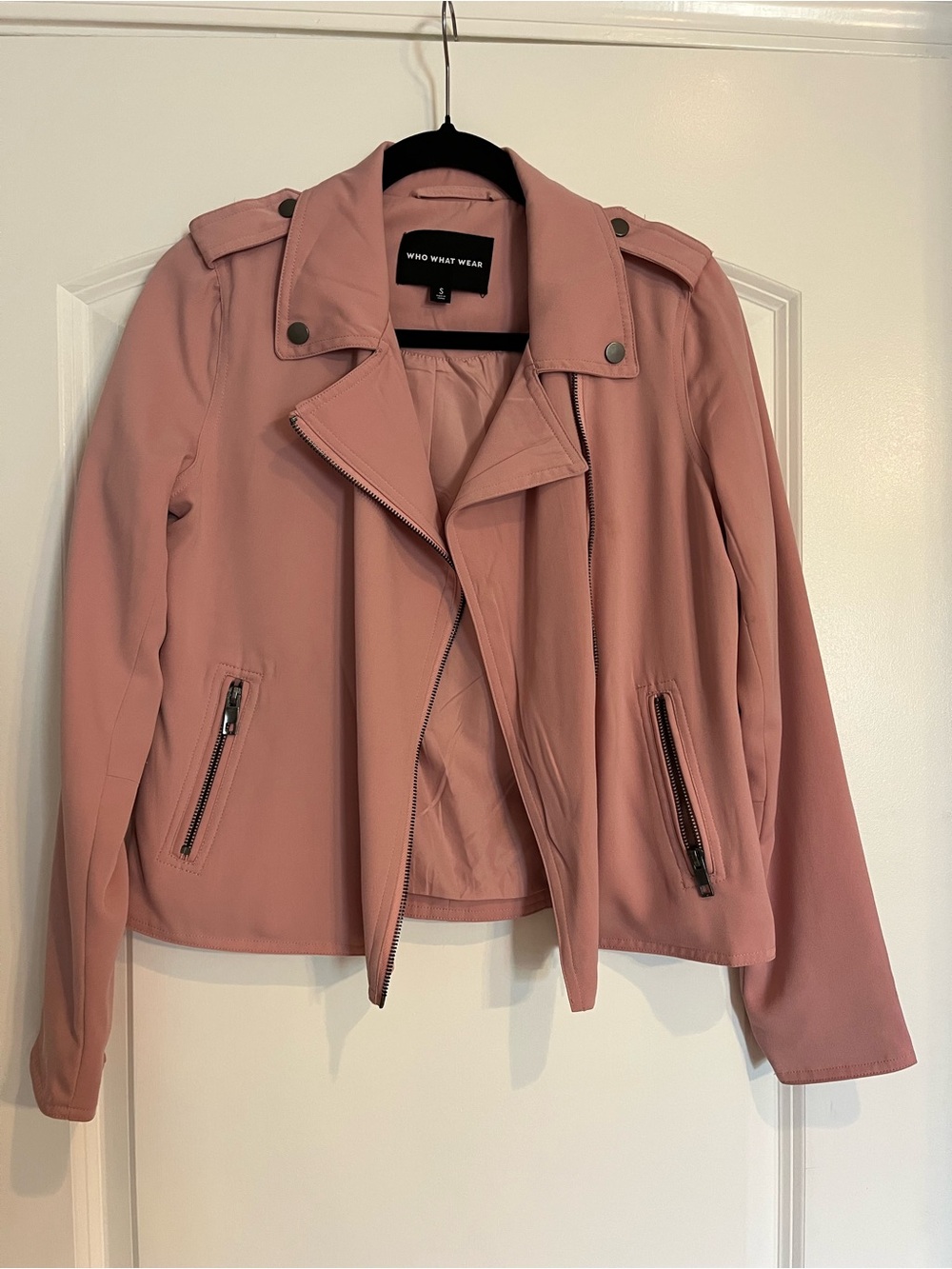 Who What Wear Dusty Rose Moto Jacket